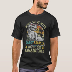Mens Daddy Rex Saurus Papasaurus Dinosaurs Men Fat T-Shirt