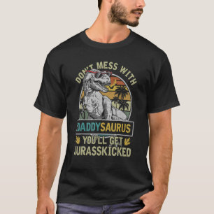 Mens Daddy Rex Saurus Papasaurus Dinosaurs Men Fat T-Shirt