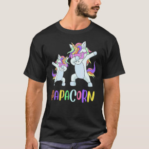 Mens Daddy Unicorn Dabbing Papacorn T-Shirt