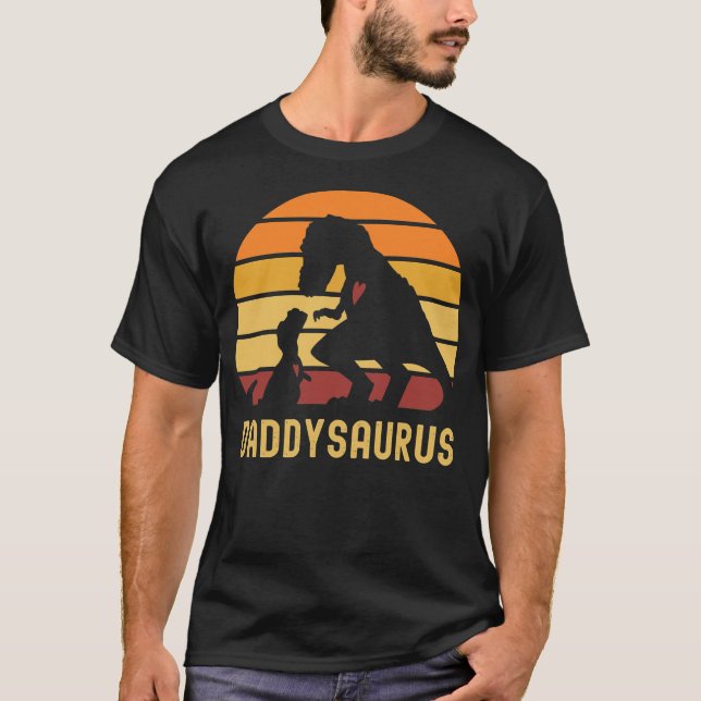 Mens Daddysaurus Dinosaur T Rex Fathers Day Daddy T-Shirt (Front)