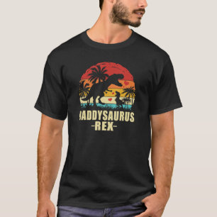 Mens Daddysaurus Dinosaur Tshirt Rex Father Day Fo
