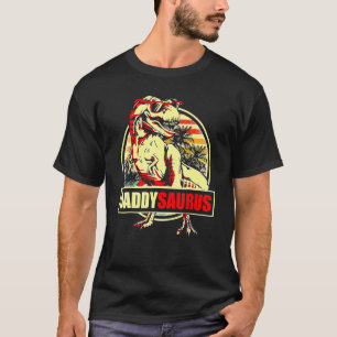 Mens Daddysaurus Father's Day Rex Dinosaur Dad Fa T-Shirt