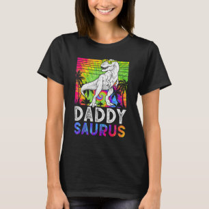 Mens Daddysaurus Rex Dinosaur Daddy Saurus Family  T-Shirt