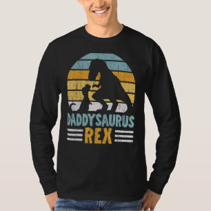 Mens Daddysaurus Rex Fatherhood Best Dad Ever Fath T-Shirt