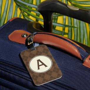 Men's Dad's Monogram Luggage Suitcase Tag Gift