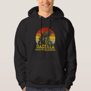Mens Dadzilla Father Of The Monsters Vintage Fathe Hoodie