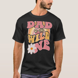 Mens Daisy Birthday Dad Wild One Boho Daisy 1st Bi T-Shirt