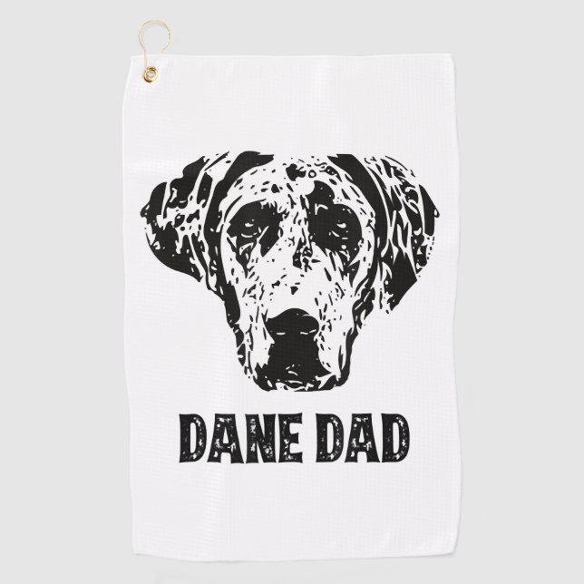 Mens Dane Dad - Great Dane Dad Golf Towel (Front)