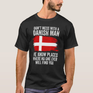 Mens Danish Flag Denmark T-Shirt