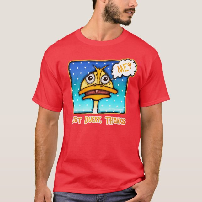 Men's Dark T-Shirts - Just DUCKY Thanks (Front)