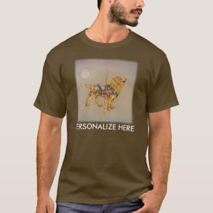 Mens Dark Tees - Carousel Lion SQ