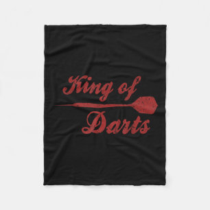 Mens Dart Player Cool Quote The King Of Darts Fleece Blanket