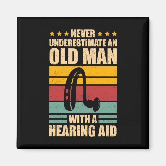 Mens Deaf Awareness ASL and Deaf Pride  Magnet (Front)