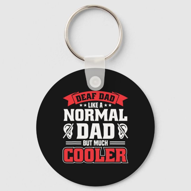 Mens Deaf Pride Hearing Loss Awareness Deaf Awaren Key Ring (Front)