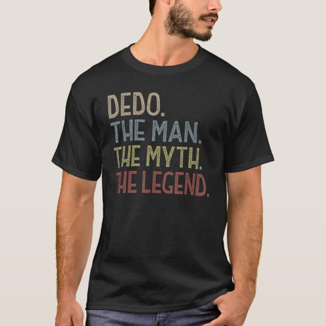 Mens Dedo Man Myth Legend For Men Grandad Fathers  T-Shirt (Front)