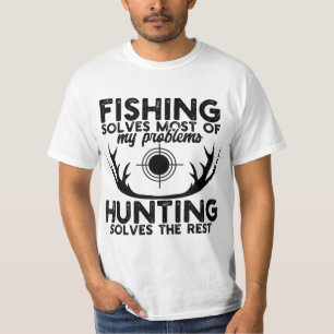Mens Deer Hunt Funny Fishing And Hunting  T-Shirt