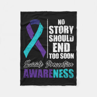 Mens Depression Story Should End Prevention Fleece Blanket
