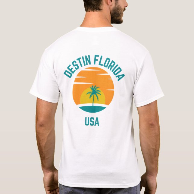 Men's Destin Beach Florida T-Shirt (Back)