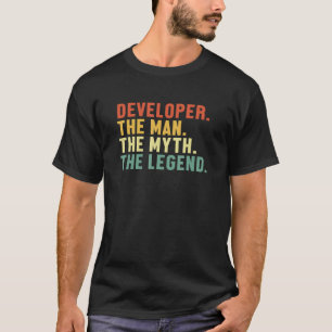 Mens Developer Man Myth Legend Coder Engineer Soft T-Shirt
