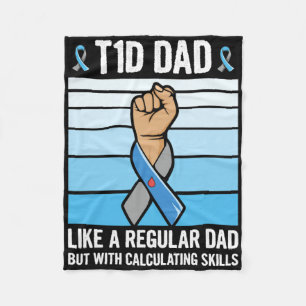 Mens Diabetic Support Quote For A Type 1 Diabetes  Fleece Blanket