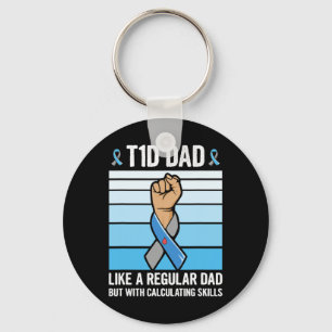 Mens Diabetic Support Quote for a Type 1 Diabetes  Key Ring