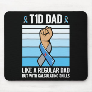 Mens Diabetic Support Quote For A Type 1 Diabetes Mouse Mat