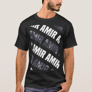 Mens Diagonal Amir Pattern Design Gift Grey Camoue T-Shirt