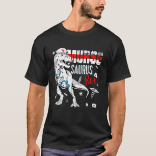 Mens  Dinosaur Rex Scrub Nurse Life Coffee Rn Murs T-Shirt