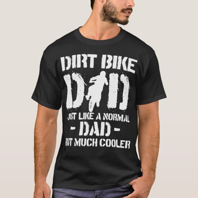 Mens Dirt Bike Dad Riding Biking MX Motocross T-Shirt (Front)