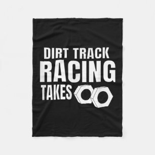 Mens Dirt Track Racing Funny Race Quote Sprint Car Fleece Blanket