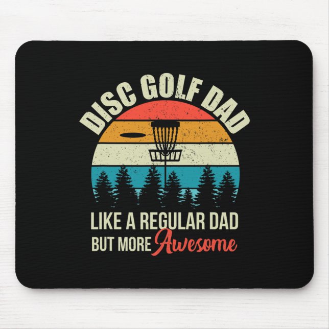 Mens Disc Golf Basket Quote Funny Disc Golf Dad Gi Mouse Mat (Front)