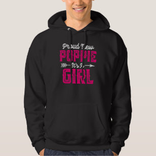 Mens Distressed Proud New Poppie It's A Girl Gende Hoodie