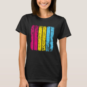 Mens Distressed Retro Lgbtq Pride The Pansexual Fl T-Shirt