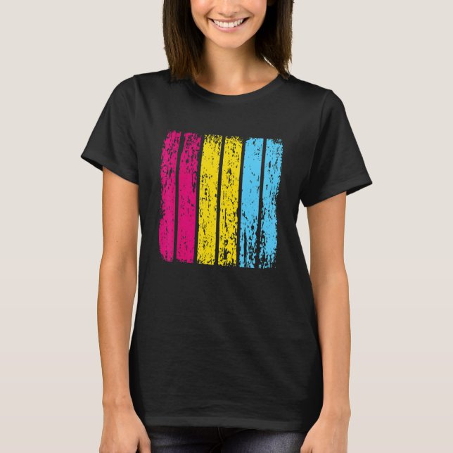 Mens Distressed Retro Lgbtq Pride The Pansexual Fl T-Shirt (Front)