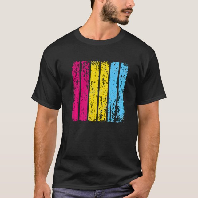 Mens Distressed Retro Lgbtq Pride The Pansexual Fl T-Shirt (Front)