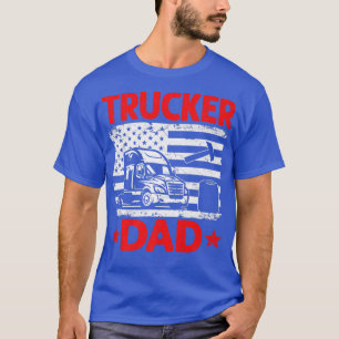 Mens Distressed USA Flag Trucker Dad Patriotic Fat T-Shirt