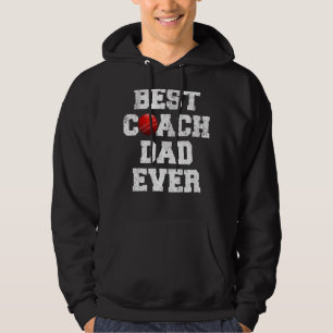 Mens Distressed Vintage Best Cricket Coach Dad Fat Hoodie