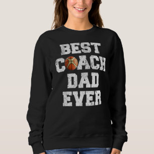 Mens Distressed Vintage Best Netball Coach Dad Fat Sweatshirt