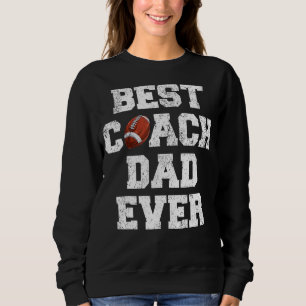 Mens Distressed Vintage Best Rugby Coach Dad Fathe Sweatshirt