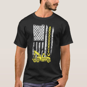 Mens Distressed Yellow Hook Chain Flag American Us T-Shirt
