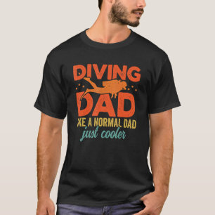 Mens Diving Dad Scuba Diver Underwater Snorkeling T-Shirt