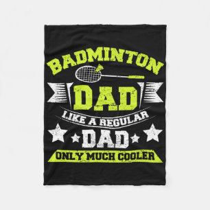 Mens Dminton Dad Like A Regular Dad Only Much Cool Fleece Blanket