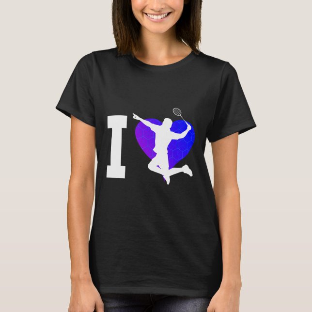 Men's Dminton Player Shuttle  T-Shirt (Front)
