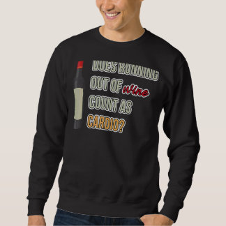Mens Does Running Out Of Wine Count As Cardio Alco Sweatshirt