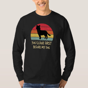 Mens Dog Corgie Gales Silhouette Retro Vintage T-Shirt