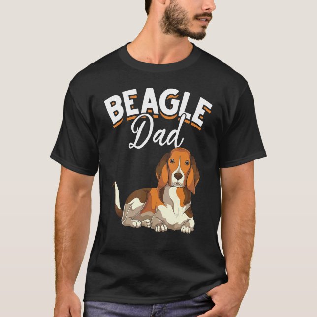 Mens Dog Dad Dog Owner Pet Animal Fathers Day Beag T-Shirt (Front)