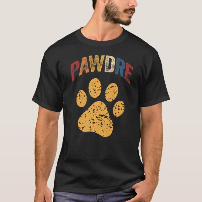 Mens Dog Dad Pawdre Cat Dad Outfit Pets Pet Paw 3 T-Shirt (Front)