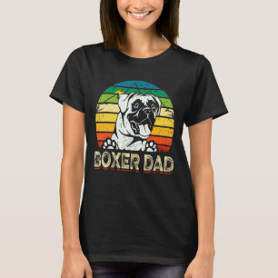 Mens Dog Dad Retro Best Boxer Dog Dad Ever Fathers T-Shirt