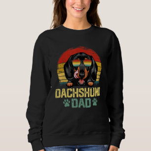 Mens Dog Dad Vintage Best Dachshund Dog Dad Ever F Sweatshirt