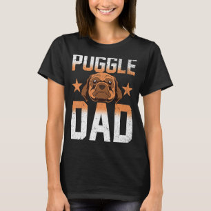 Mens Dog Fathers Day Puggle Dad Pet Owner Animal T-Shirt